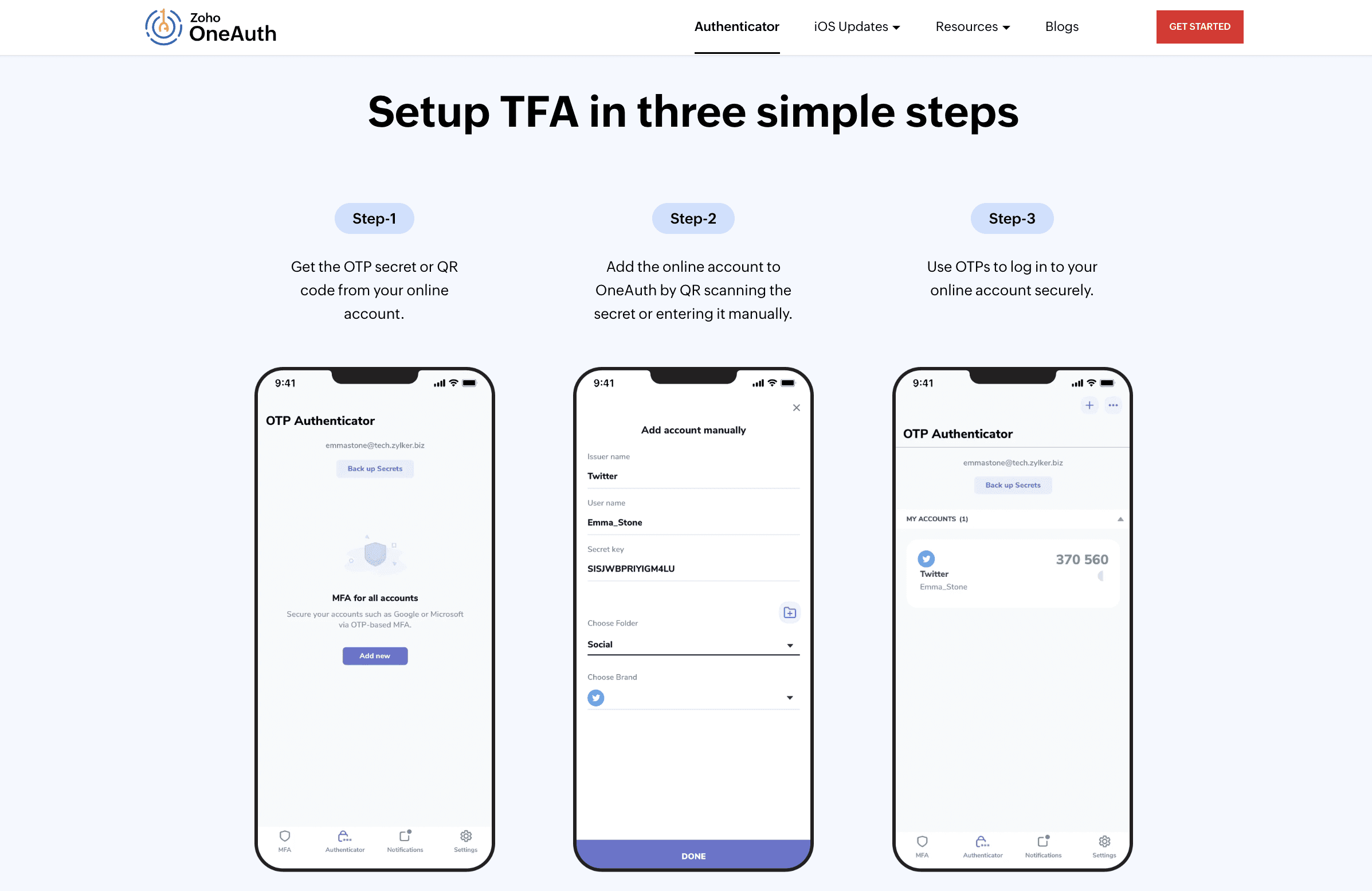 Launching Zoho OneAuth - A True MFA App challenge image 1