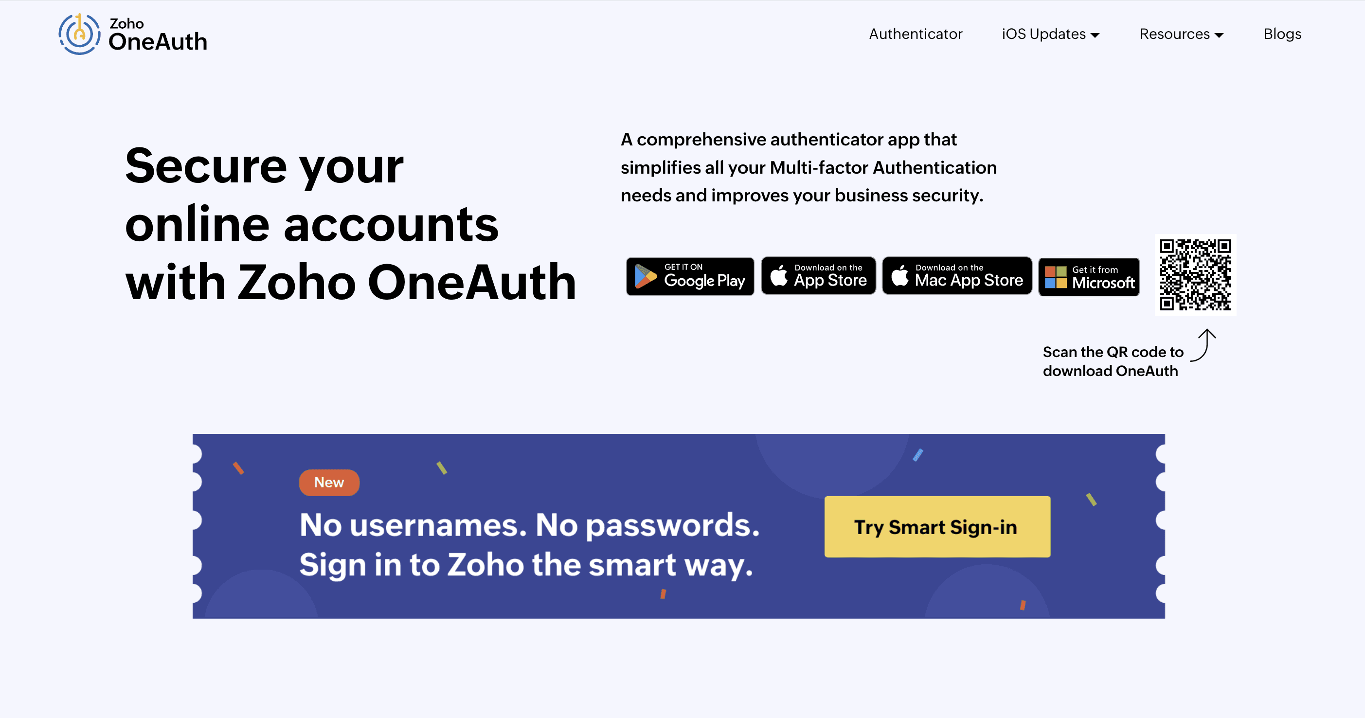Launching Zoho OneAuth - A True MFA App cover