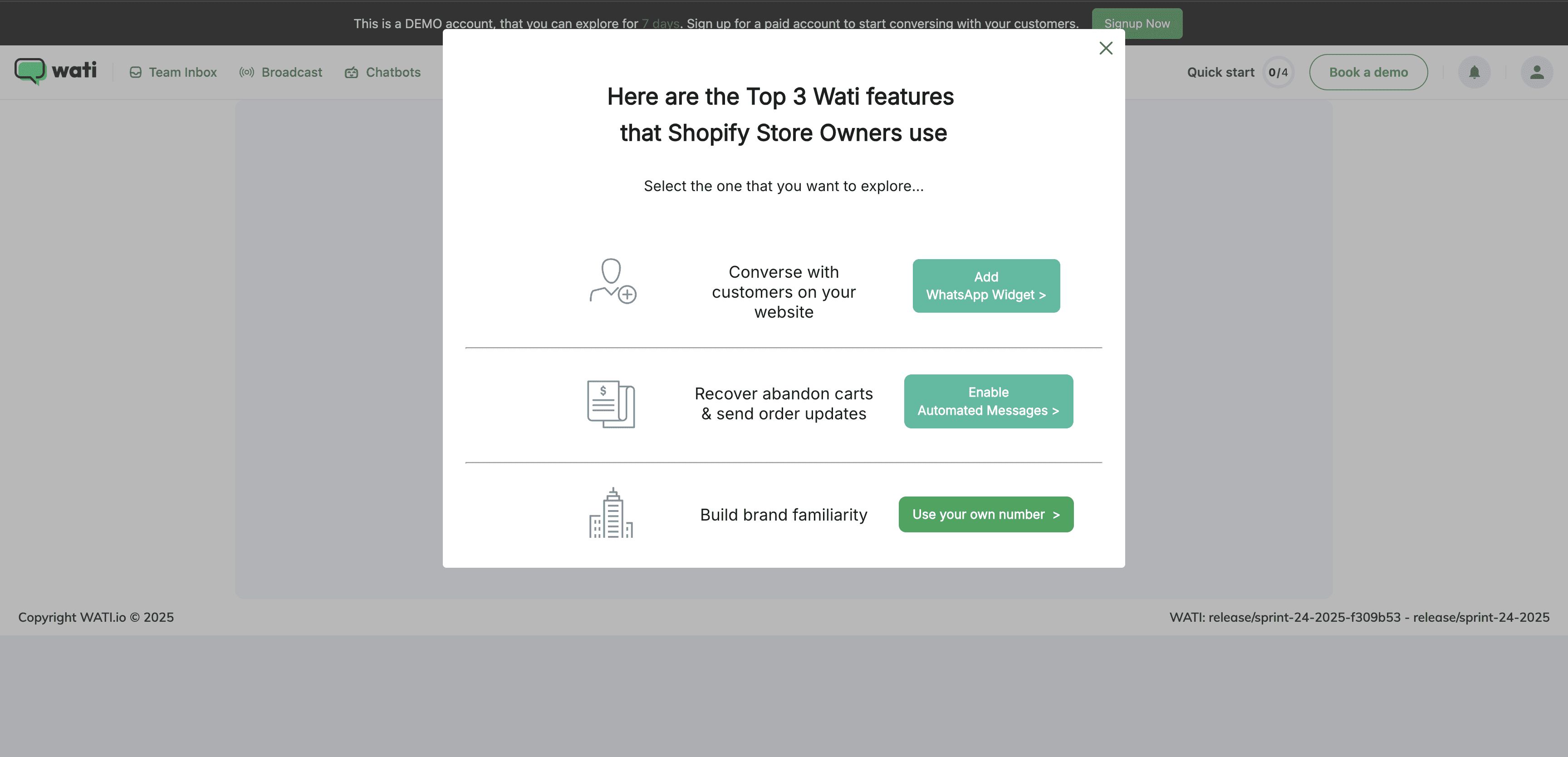 Building Wati's Shopify Onboarding Flow challenge image 1