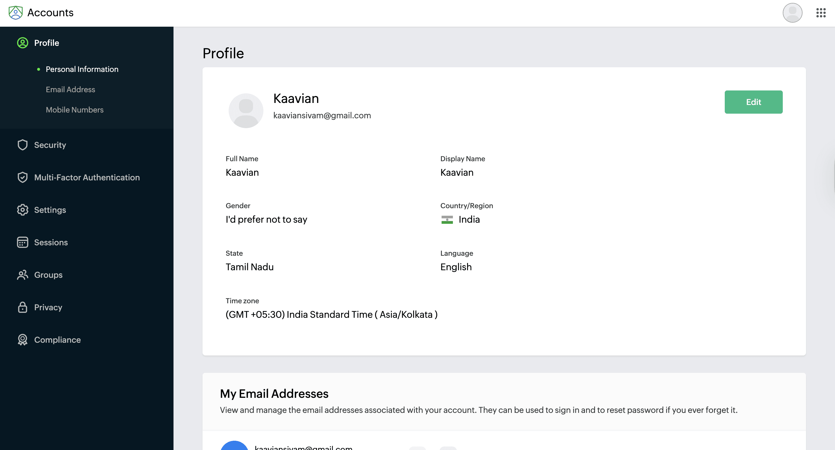Zoho's Identiy Access Management challenge image 1